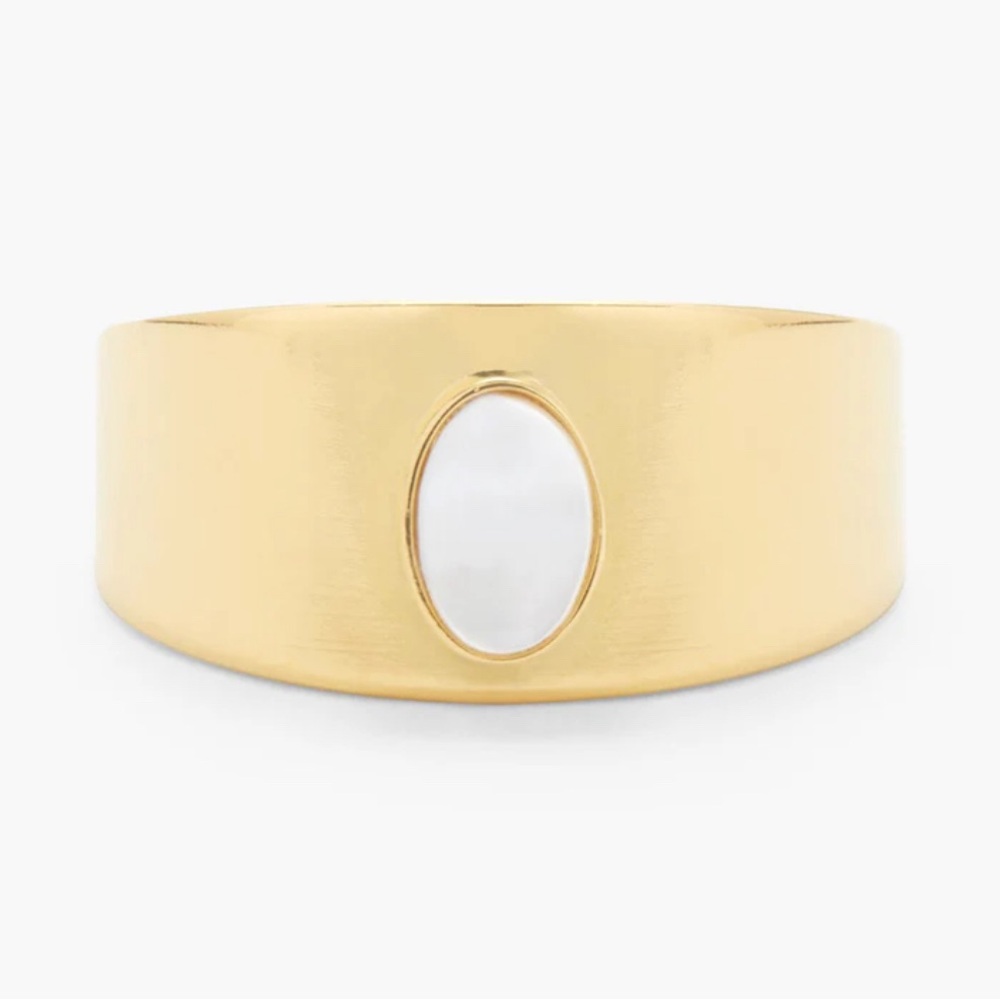 Brook & York Riley Gold Tone Mother Of Pearl Ring